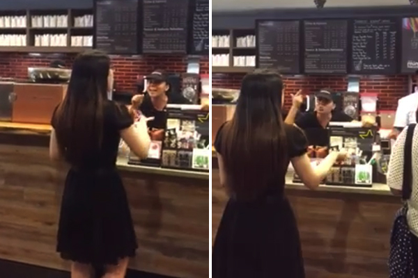 Funcionária do Starbucks fica completamente maluca e grita com cliente em vídeo
