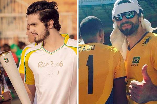 Em vídeo, Luan Santana “atinge” medalhista olímpico do vôlei com jato de fumaça durante show