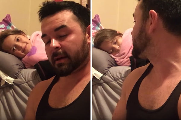 Em vídeo, paizão enfrenta gagueira para ler a história favorita da filha de apenas 6 anos de idade