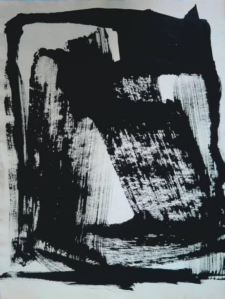 Um dos raros desenhos da seleção: aspecto gestual semelhante ao das gravuras Um dos raros desenhos da seleção: aspecto gestual semelhante ao das gravuras