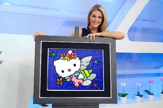 Hello Kitty, Romero Britto e Ana Hickmann juntos