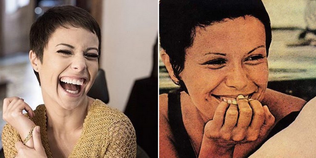 A atriz Andreia Horta já com o novo visual e a cantora Elis Regina (Foto: Reprodução/Instagram)