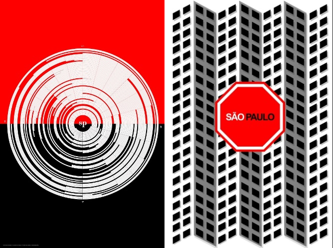 Cartazes de Marcelo Pliger e Fábio Galeazzo para a exposição Um Cartaz para São Paulo Cartazes de Marcelo Pliger e Fábio Galeazzo para a exposição Um Cartaz para São Paulo