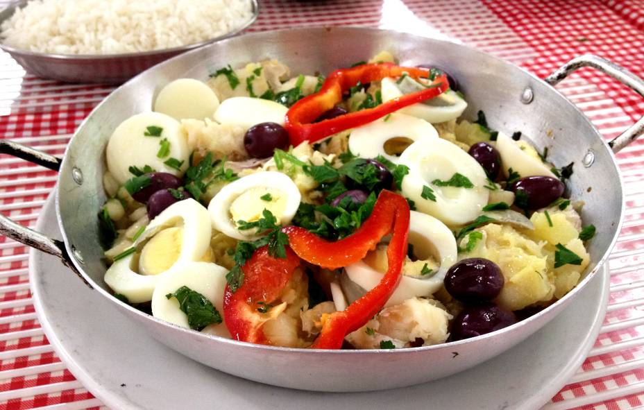 No Mercado Municipal de Santo Amaro: bacalhau para três pessoas No Mercado Municipal de Santo Amaro: bacalhau para três pessoas