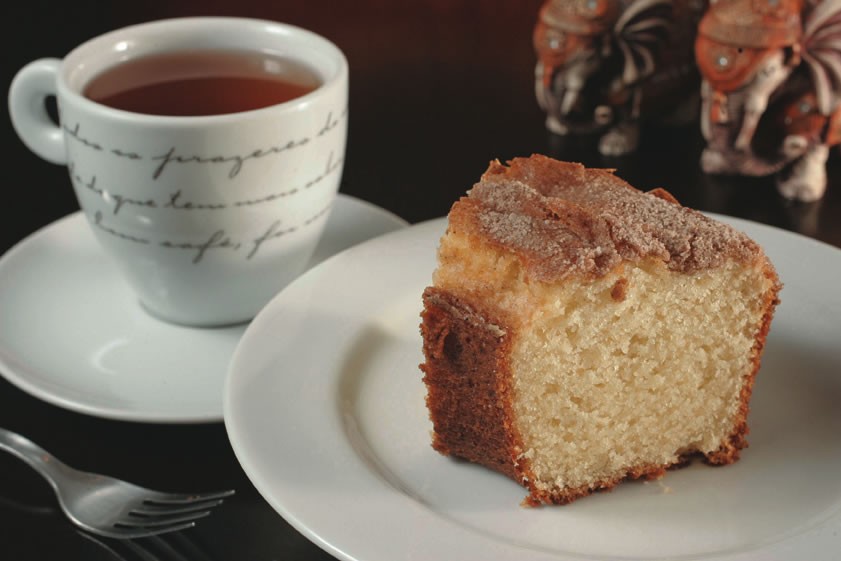 Chá com bolo de iogurte e canela: destaque no Bangkok Café