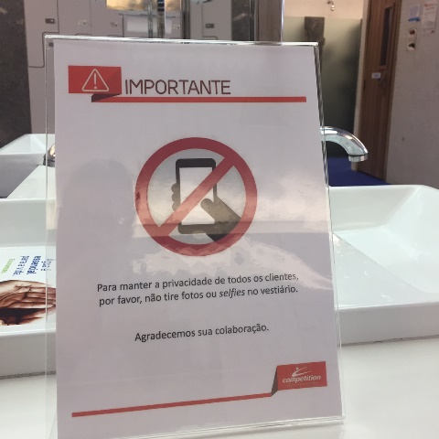 Academia Competition proíbe selfie no vestiário