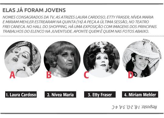 Atrizes veteranas da TV estream peça