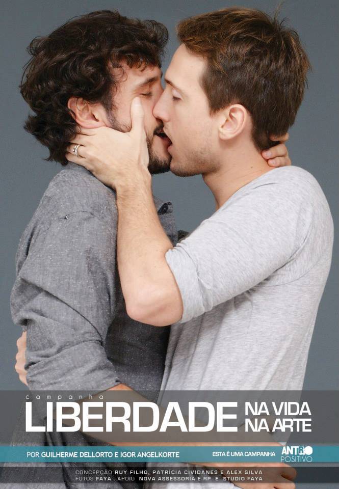 Famosos beijam pessoas do mesmo sexo em campanha para revista