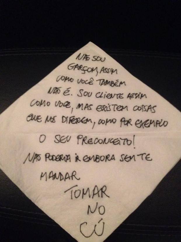 Luis Miranda desabafa no Facebook após ter sido confundido com garçom