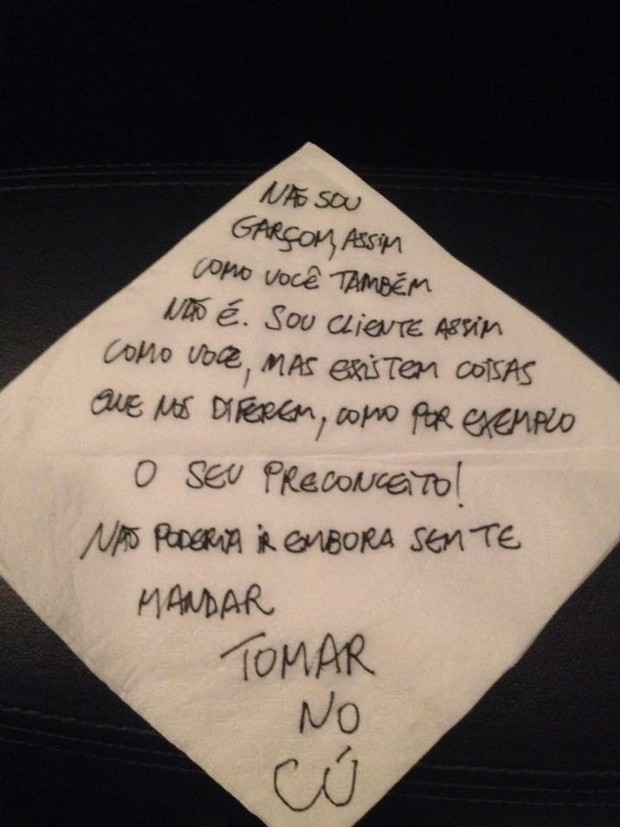 Luis Miranda desabafa no Facebook após ter sido confundido com garçom