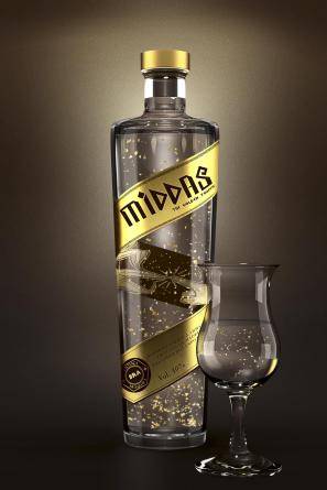 Cachaça com flocos de ouro custa 149,90 reais