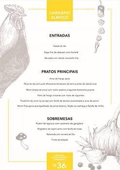 Cardápio 011 Gastronomia