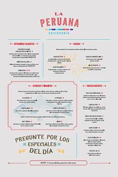 Cardápio La Peruana Cevichería