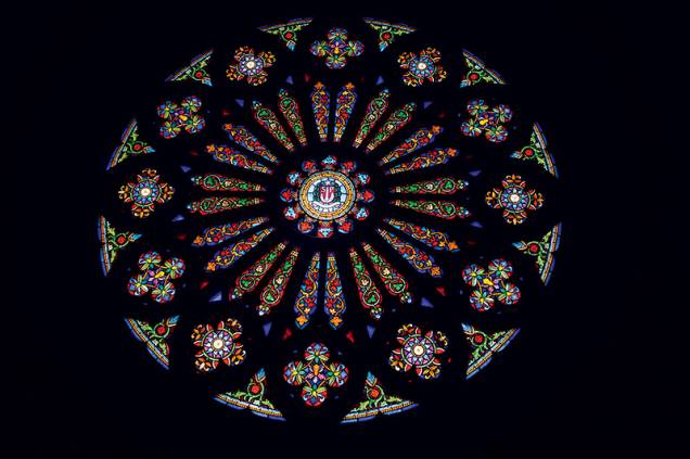 Um dos vitrais da Catedral da Sé Um dos vitrais da Catedral da Sé