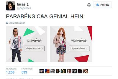 Site da C&A provoca polêmica na internet com imagem de crianças