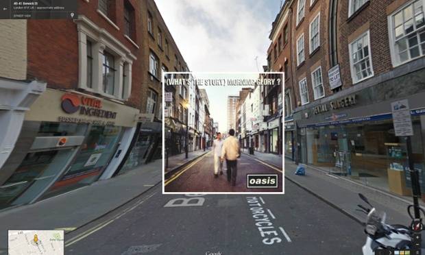 Fotos mostram a localização de capas de discos no Google Street View
