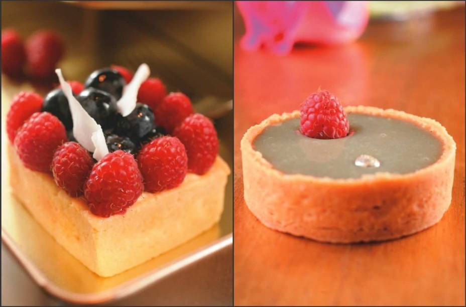 Duas tortas tentadoras: frutas vermelhas e pistache Duas tortas tentadoras: frutas vermelhas e pistache