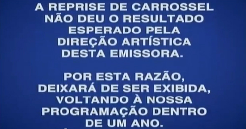 Silvio Santos cancela reprise de ‘Carrossel’ e volta com ‘Aqui Agora’; veja o comunicado MUITO sincero do patrão