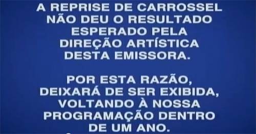 Silvio Santos cancela reprise de ‘Carrossel’ e volta com ‘Aqui Agora’; veja o comunicado MUITO sincero do patrão