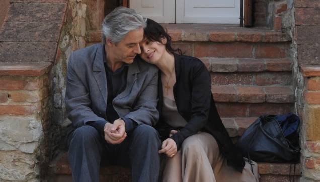 William Shimell e Juliette Binoche: o filme foi rodado na Itália William Shimell e Juliette Binoche: o filme foi rodado na Itália