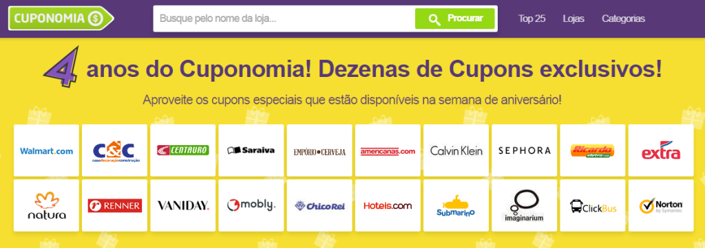 Site de cupons dá descontos de até 40% em produtos e serviços