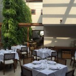 Sal&atilde;o com entrada de luz natural: parede verde