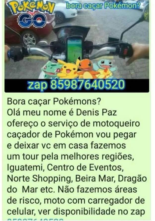 Este motoboy tem a solução perfeita para quem está com dificuldades no Pokémon GO