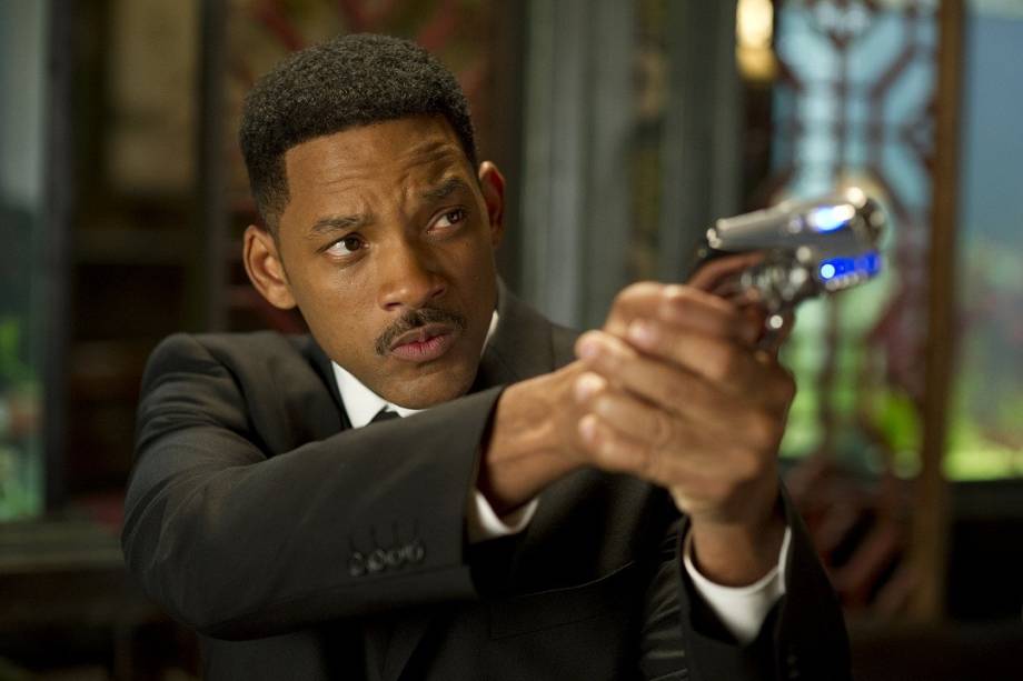 Em Homens de Preto 3, o agente J (Will Smith) terá que viajar no tempo Em Homens de Preto 3, o agente J (Will Smith) terá que viajar no tempo