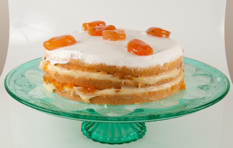 Torta de damasco: também tem nos sabores limão, maracujá e morango (R$ 5,50 o pedaço) Torta de damasco: também tem nos sabores limão, maracujá e morango (R$ 5,50 o pedaço)