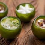 Minilim&otilde;es: casca recheada de doce de leite