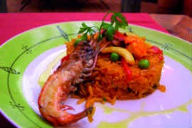 Timbal de paella, do El Patio Timbal de paella, do El Patio