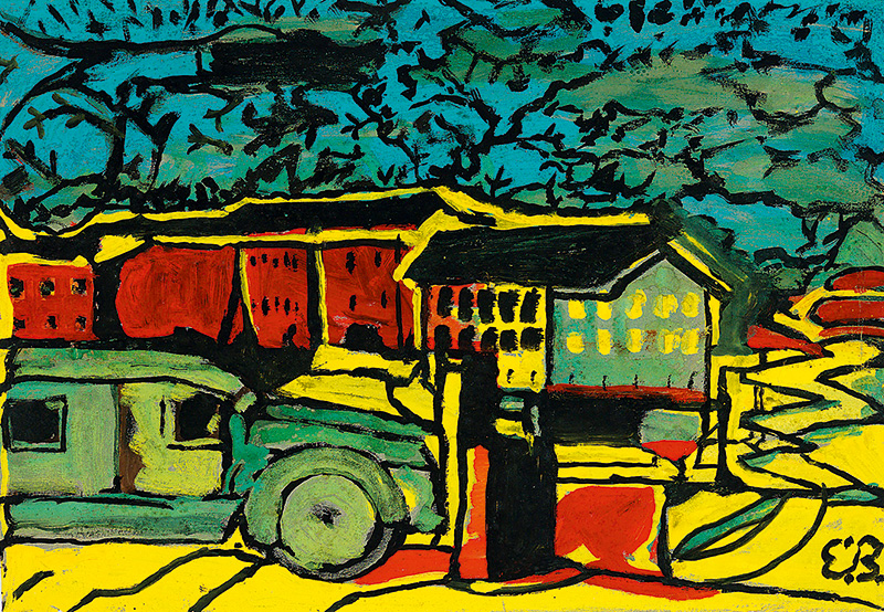 O óleo sobre papel Sem Título, de Emygdio de Barros O óleo sobre papel Sem Título, de Emygdio de Barros