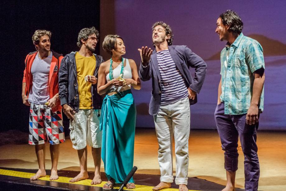 Cena da peça Adão, Eva e Mais uns Caras Cena da peça Adão, Eva e Mais uns Caras