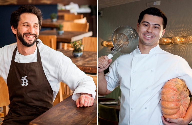 Chef Alberto Landgraf, do Epice, cozinha no restaurante Belcanto, em Lisboa