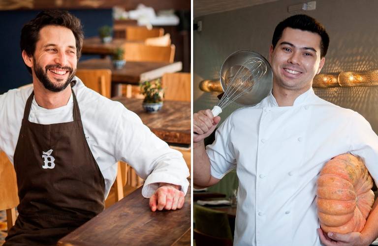 Chef Alberto Landgraf, do Epice, cozinha no restaurante Belcanto, em Lisboa