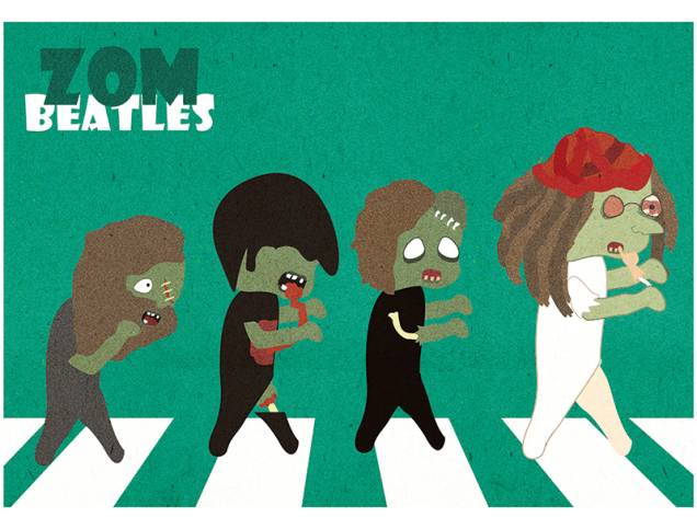 A artista Evelin Laureane transforma os Beatles em zumbis A artista Evelin Laureane transforma os Beatles em zumbis