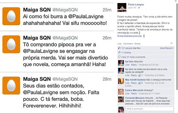 Paula Lavigne denuncia mulher de Barbara Gancia à Justiça após ameaças no Twitter