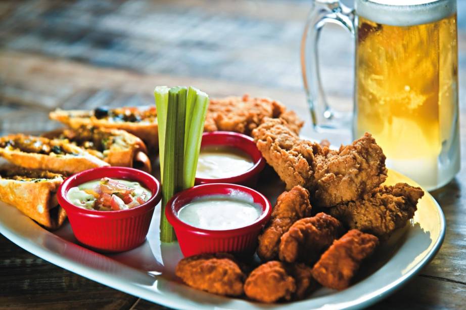 Triple play: o frango aparece em três versões Triple play: o frango aparece em três versões