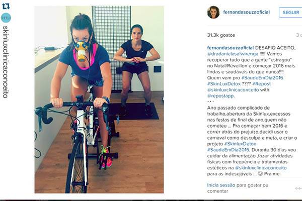 Fernanda Souza dá dica de saúde e provoca polêmica no Instagram