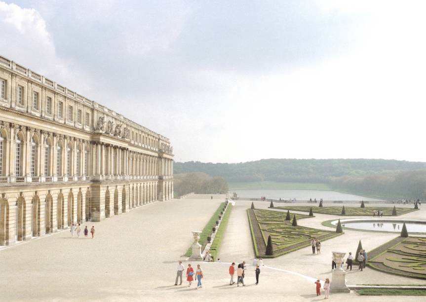 O Palácio de Versalhes, na França, em 1985