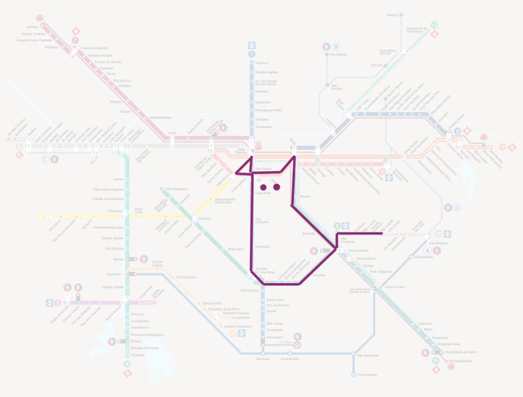 9 animais escondidos no mapa do metrô paulistano