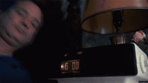 morning tired bill murray smash alarm