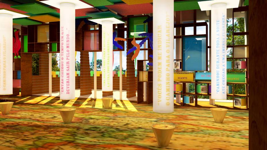 O primeiro ambiente apresenta informações sobre as obras dos autores O primeiro ambiente apresenta informações sobre as obras dos autores