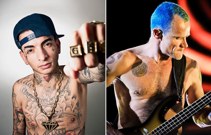 Flea, baixista do Red Hot Chili Peppers, diz que gosta de ouvir MC Guimê e toca música do funkeiro na web