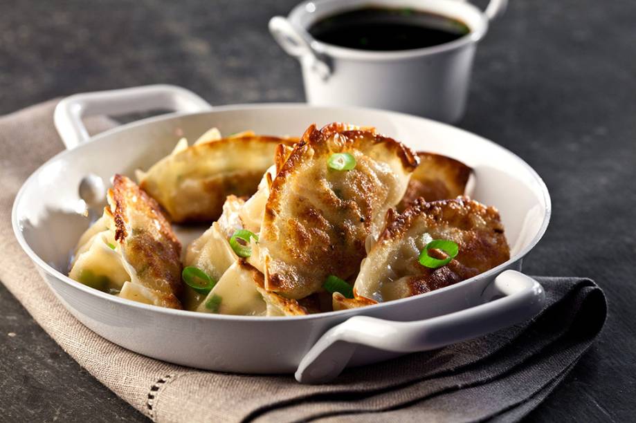 Guioza de camarão com gengibre Guioza de camarão com gengibre