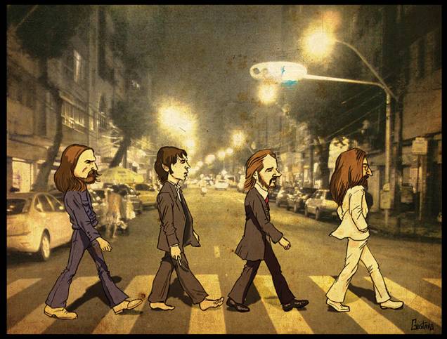 Gustavo Santos Soares transformou os Beatles em personagens de desenho Gustavo Santos Soares transformou os Beatles em personagens de desenho