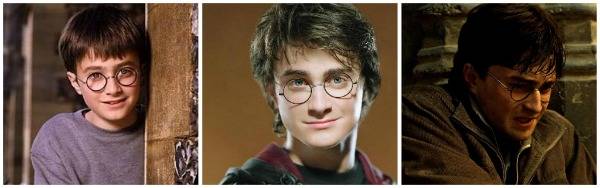 Atores de Harry Potter crescem diante das câmeras