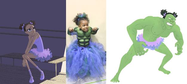 Fofura do dia: artista desenha super-heróis a partir de fotos de crianças fantasiadas