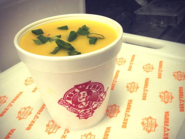 Apenas no inverno, serve sopas, como a de mandioquinha Apenas no inverno, serve sopas, como a de mandioquinha