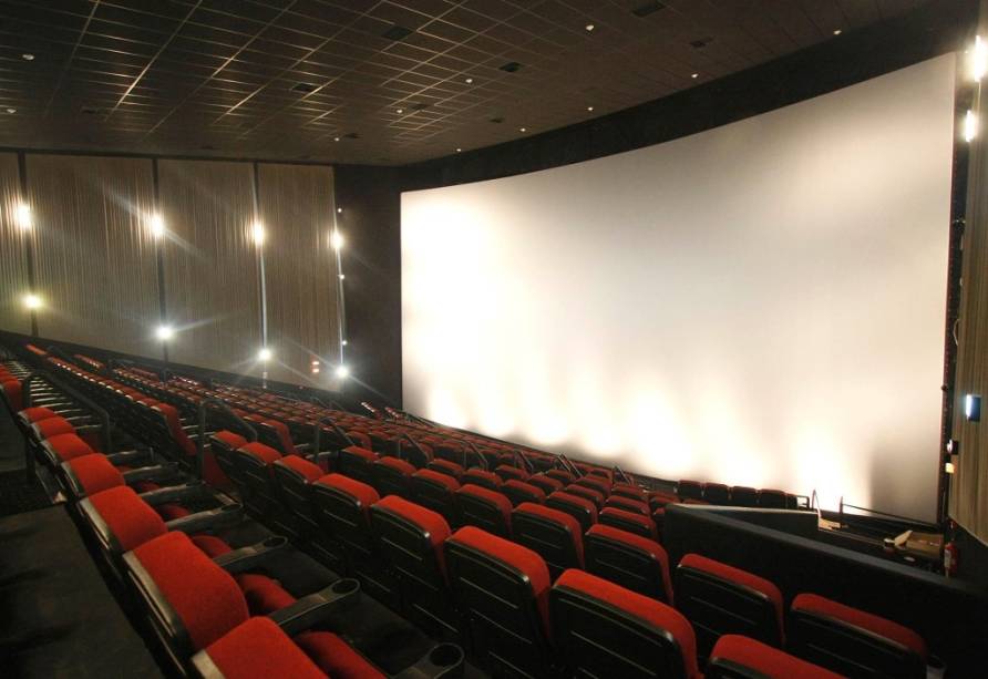 Sala IMAX: a grande atração é a tela de 14 metros de altura por 21 metros de largura Sala IMAX: a grande atração é a tela de 14 metros de altura por 21 metros de largura